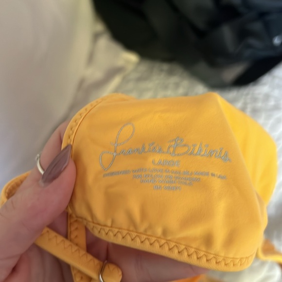 Frankie’s Adjustable bikini top yellow/ orange color - Picture 3 of 3